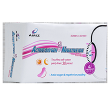 AiRiZ תחבושות היגייניות לשימוש יומיומי  (30 יח') מכותנה רכה, בעלות חמצן פעיל ויונים שליליים